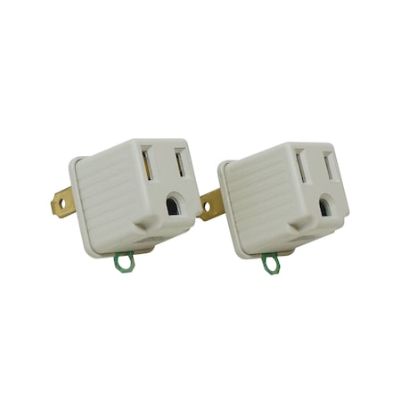 Woods Plug Adapter, 3.25 in., White, 12 PK 99019709